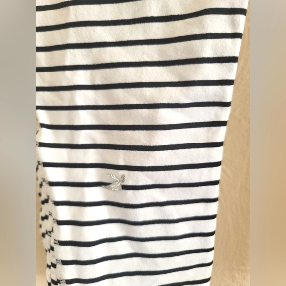 Glyder,‎  Dream Catcher Cropped Leggings, White with Black Stripes, Size Small - Picture 6 of 9